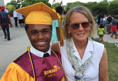 Domanique and Robyn at his graduation from Howard