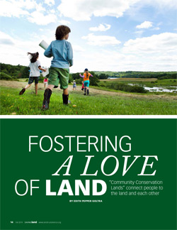 Fostering a love of land - LTA magazine cover