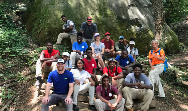 Interns and Red point sales team pose for a picture