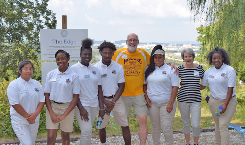 Interns with guest at LMC Thank Yout Event