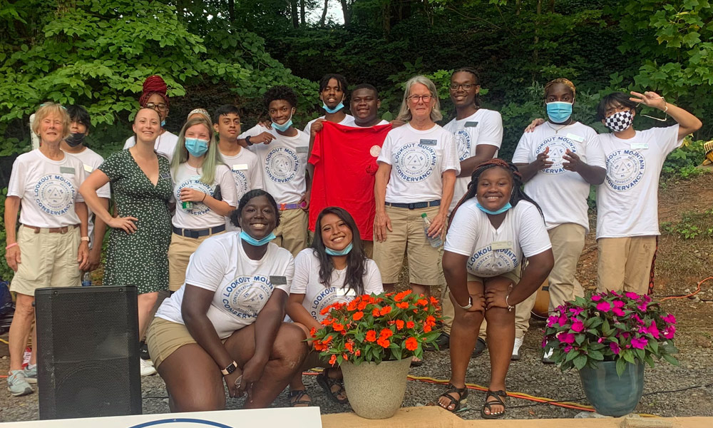 Group photo of LMC interns and staff at the Shrimp Boil